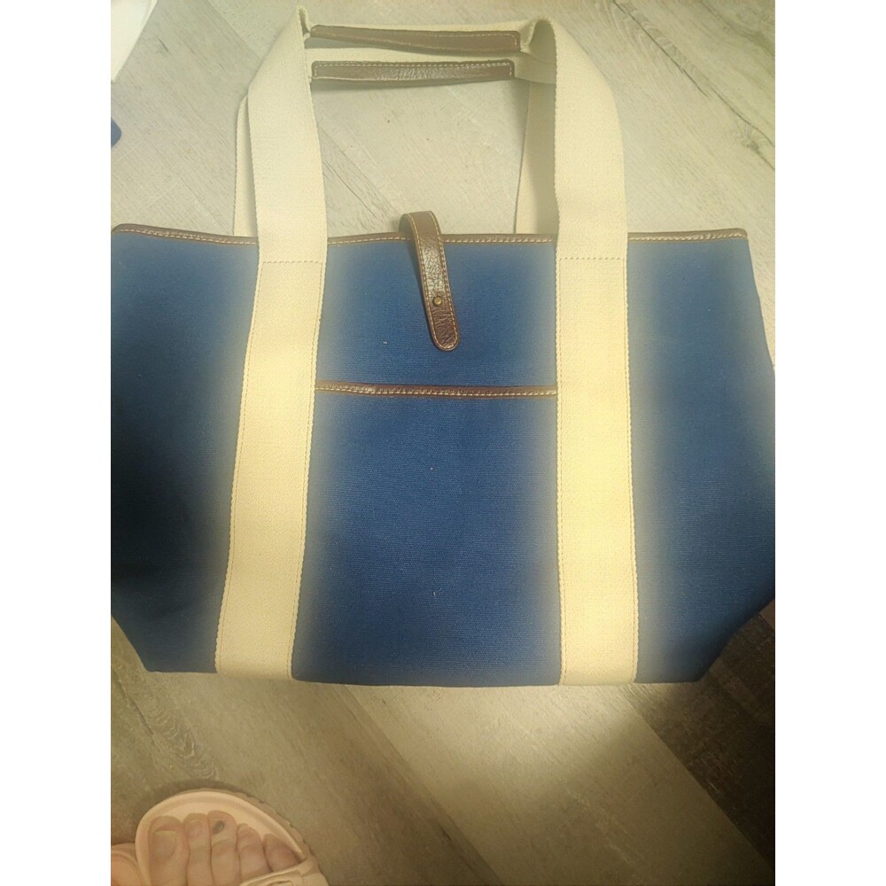 Crate and Barrel Tote Bag with Snap Closure & Inner Pockets Women